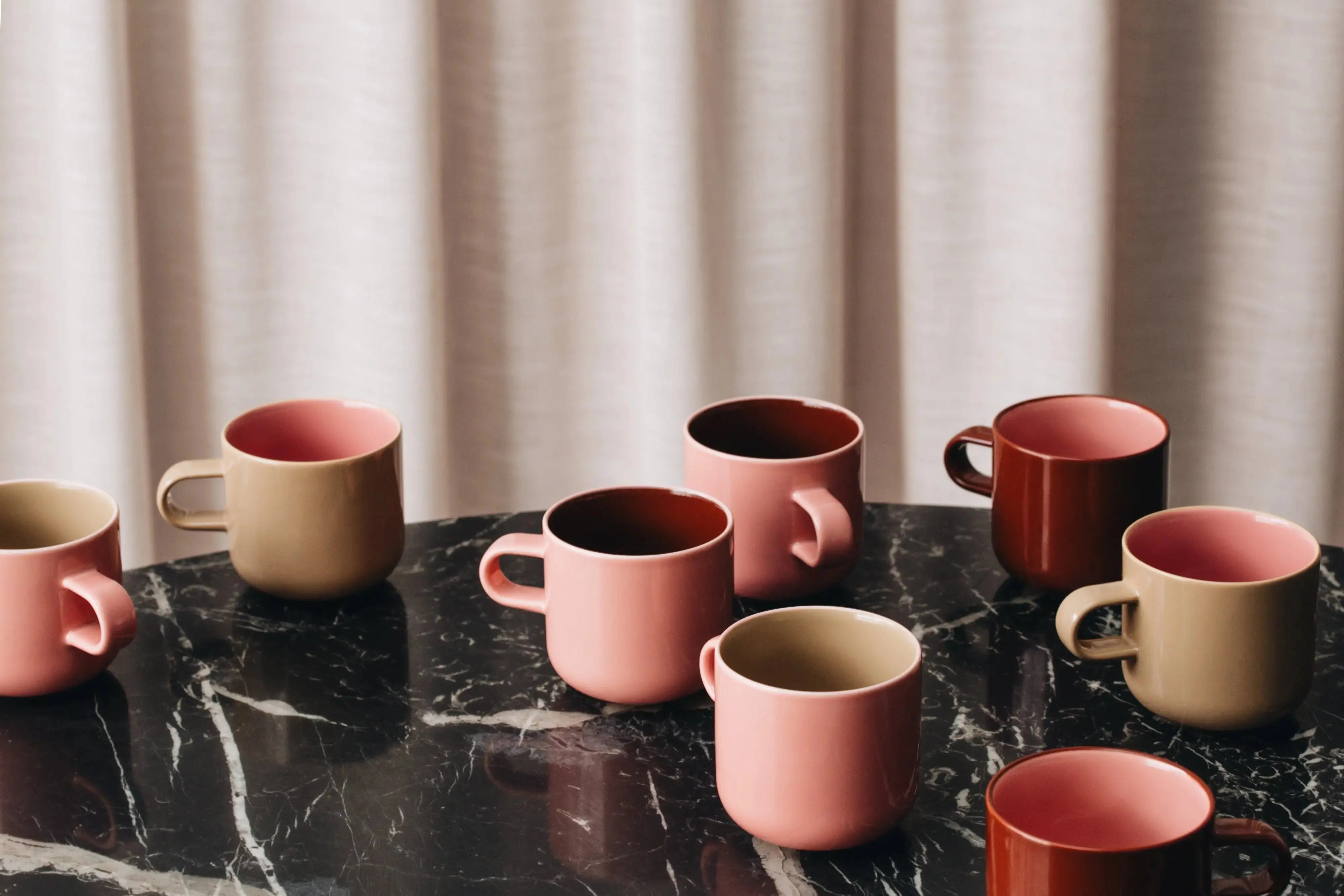 10-12 ounce coffee mugs ceramic MORA Ceramics 12oz Coffee Mug Set of 4 - Ceramic Tea Cups with Handle - Microwave and Dishwasher Safe, Perfect For Cup or Mug Lovers main image 1