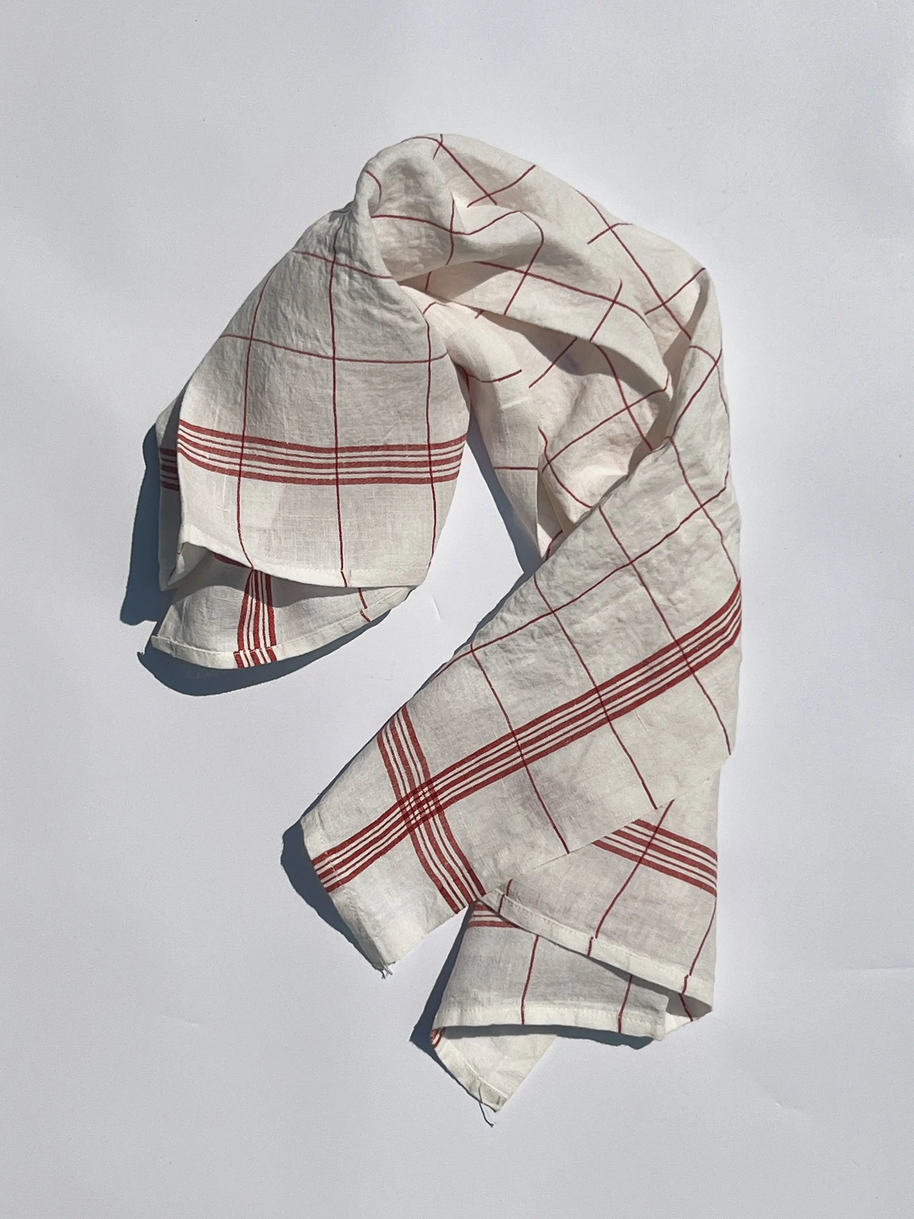 Charvet Editions Bistrot viskestykke | Rød/hvid stribet Charvet Editions