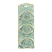 Jacob Larou | Third Eye: Skulptur med 3 øjne i glaseret stentøjsler i CopperGreen til væggen Studio Hafnia