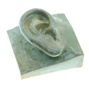 Jacob Laoru | Square Ear (Right): Firkantet øre i glaseret stentøjsler i CopperGreen til væggen Studio Hafnia