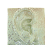 Jacob Laoru | Square Ear (Right): Firkantet øre i glaseret stentøjsler i CrystalGreen til væggen Studio Hafnia