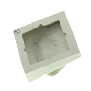 Jacob Laoru | Square Ear (Right): Firkantet øre i glaseret stentøjsler i CrystalGreen til væggen Studio Hafnia