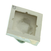 Jacob Laoru | Square Eye (Left): Firkantet øre i glaseret stentøjsler i CopperGreen til væggen Studio Hafnia