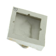 Jacob Laoru | Square Ear (Left): Firkantet øre i glaseret stentøjsler i AntiqueWhite til væggen Studio Hafnia