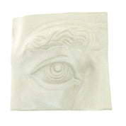 Jacob Larou | Square Eye (Right): Firkantet øje i glaseret stentøjsler i AntiqueWhite til væggen Studio Hafnia