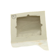 Jacob Larou | Square Eye (Left): Firkantet øje i glaseret stentøjsler i AntiqueWhite til væggen Studio Hafnia