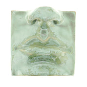 Jacob Laoru | Square Mouth (1): Firkantet mund i glaseret stentøjsler i CopperGreen til væggen Studio Hafnia