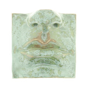 Jacob Laoru | Square Mouth (1): Firkantet mund i glaseret stentøjsler i CopperGreen til væggen Studio Hafnia