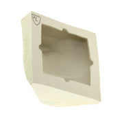 Jacob Laoru | Square Mouth (1): Firkantet mund i glaseret stentøjsler i CrystalGreen til væggen Studio Hafnia