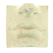 Jacob Laoru | Square Mouth (1): Firkantet mund i glaseret stentøjsler i CrystalGreen til væggen Studio Hafnia