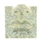 Jacob Laoru | Square Mouth (1): Firkantet mund i glaseret stentøjsler i CrystalGreen til væggen Studio Hafnia