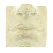 Jacob Laoru | Square Mouth (1): Firkantet mund i glaseret stentøjsler i CrystalGreen til væggen Studio Hafnia