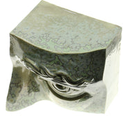 Jacob Laoru | Bookend Eye (Left): Firkantet venstre bogstøtte øje i glaseret stentøjsler i CrystalGreen Studio Hafnia