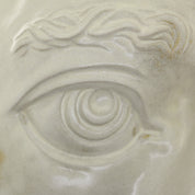 Jacob Laoru | Bookend Eye (Right): Firkantet højre bogstøtte øje i glaseret stentøjsler i AntiqueWhite Studio Hafnia