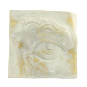 Jacob Larou | Square Eye (Left): Firkantet øje i glaseret stentøjsler i AntiqueWhite til væggen Studio Hafnia