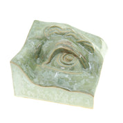 Jacob Larou | Square Eye (Left): Firkantet øje i glaseret stentøjsler i CopperGreen til væggen Studio Hafnia