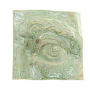 Jacob Larou | Square Eye (Left): Firkantet øje i glaseret stentøjsler i CopperGreen til væggen Studio Hafnia