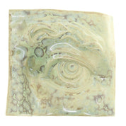 Jacob Larou | Square Eye (Left): Firkantet øje i glaseret stentøjsler i CrystalGreen til væggen Studio Hafnia