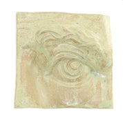 Jacob Larou | Square Eye (Left): Firkantet øje i glaseret stentøjsler i CrystalGreen til væggen Studio Hafnia