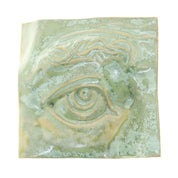 Jacob Larou | Square Eye (Right): Firkantet øje i glaseret stentøjsler i CopperGreen til væggen Studio Hafnia