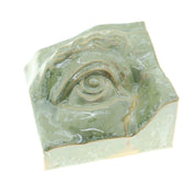 Jacob Larou | Square Eye (Right): Firkantet øje i glaseret stentøjsler i CopperGreen til væggen Studio Hafnia