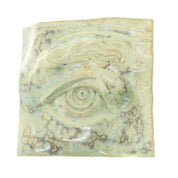 Jacob Larou | Square Eye (Right): Firkantet øje i glaseret stentøjsler i CrystalGreen til væggen Studio Hafnia