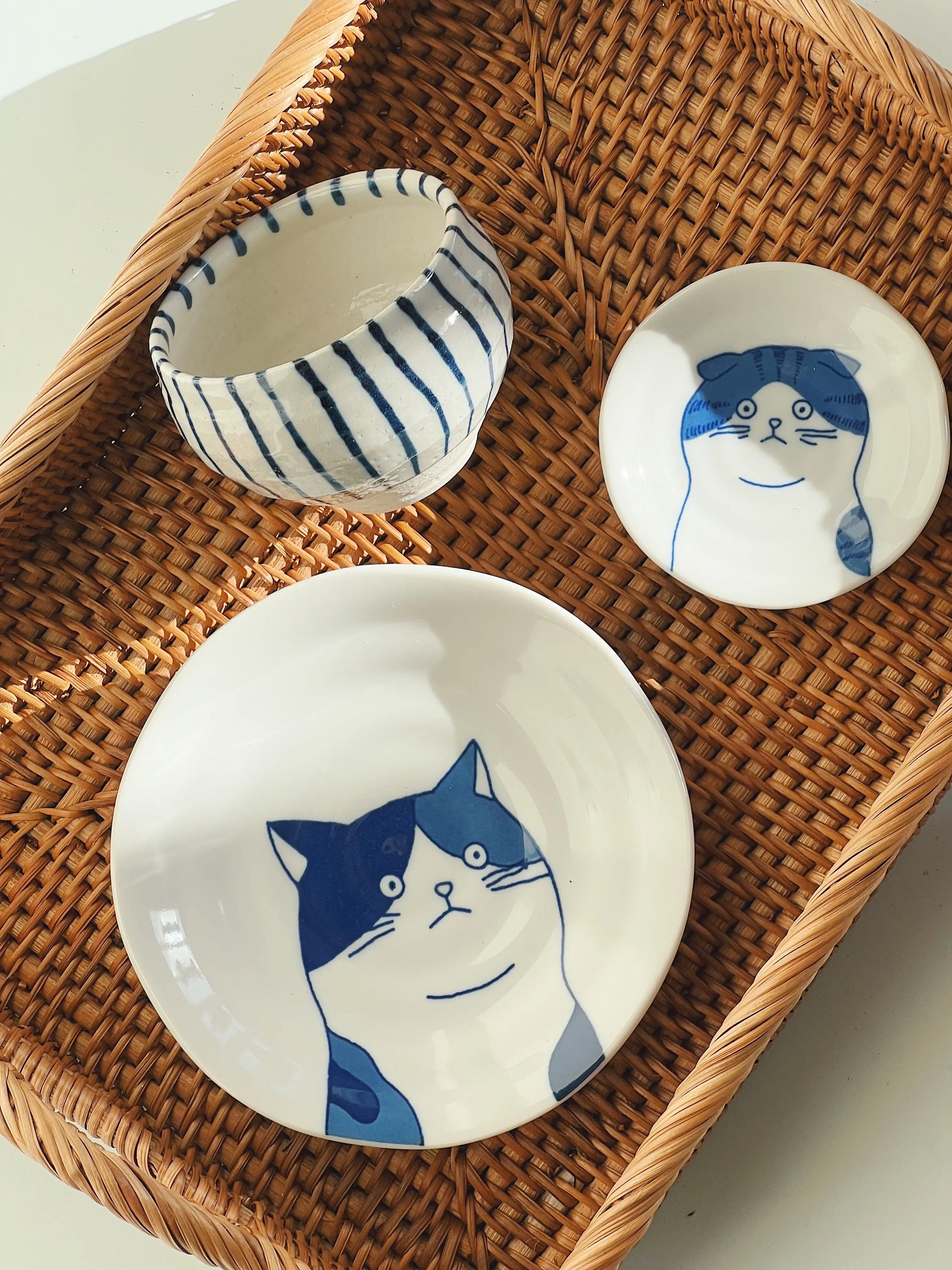 Japansk kop med blå tynde striber Studio Hafnia