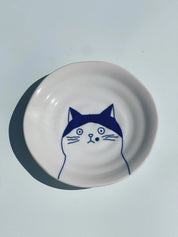 Japansk tallerken med blå kat | 5 forskellige slags | 16 cm Studio Hafnia