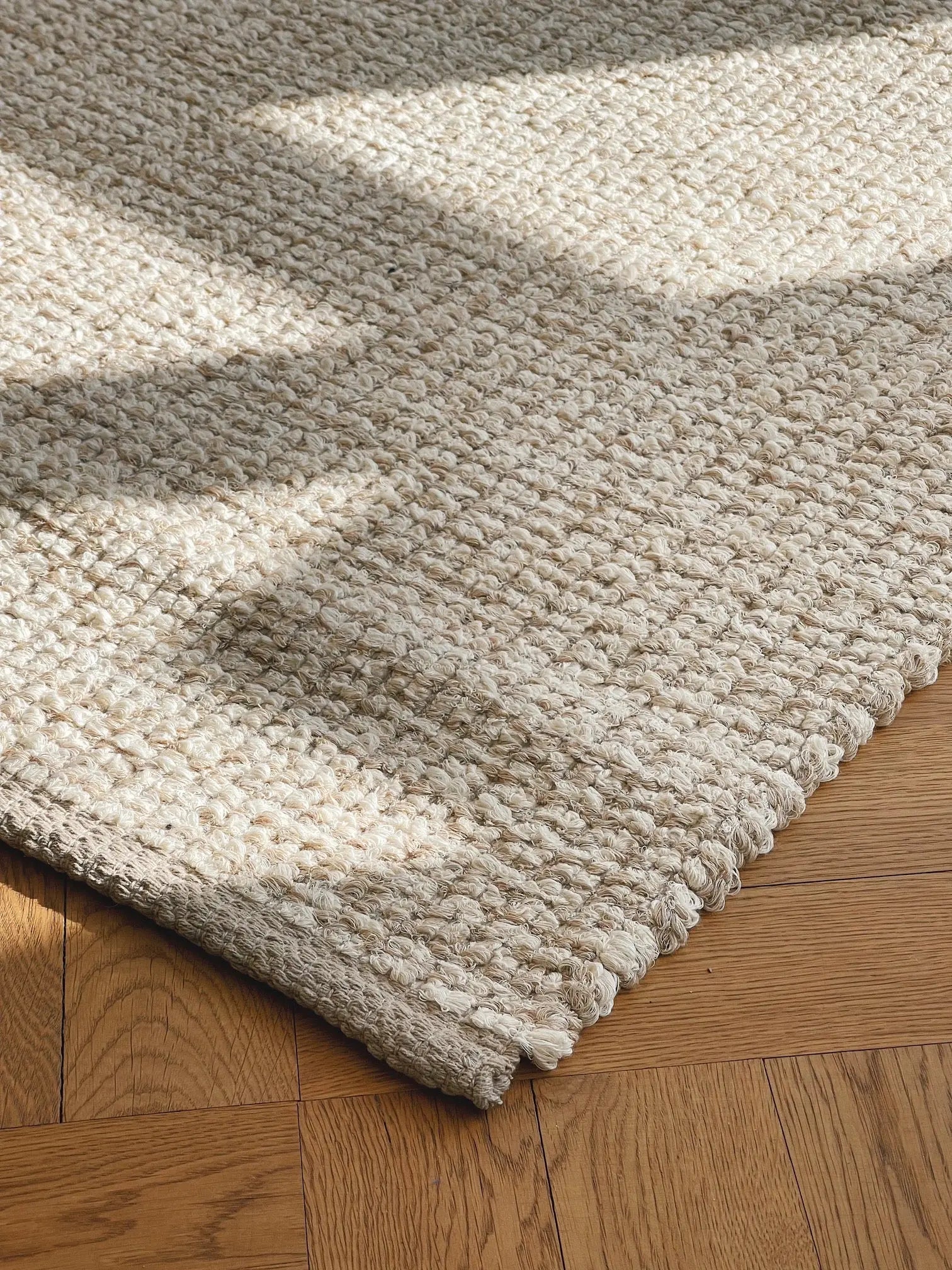 Gulvtæppe i bomuld | Beige/camel 70x140 cm Casa Cubista