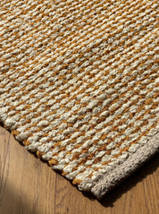 Gulvtæppe i bomuld | Beige/saffron 70x140 cm Casa Cubista