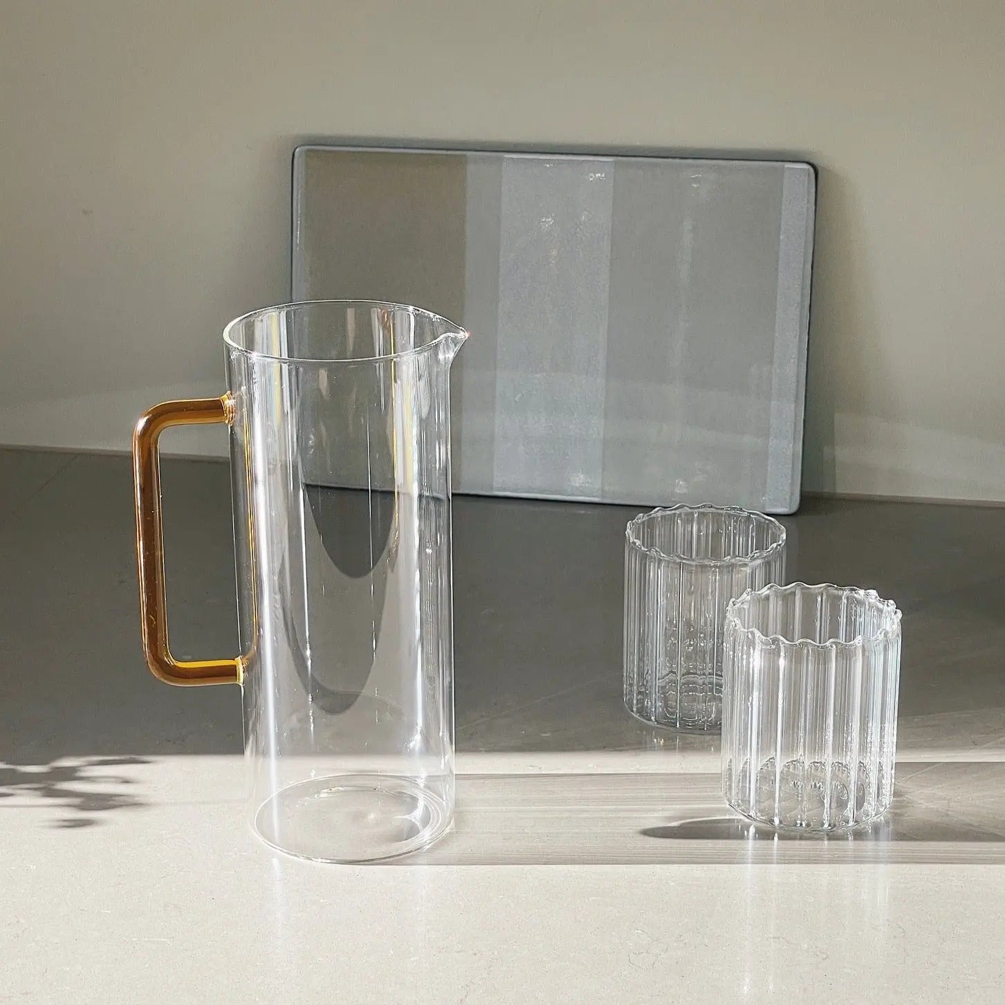 Ichendorf Tube kande i glas med gul hank Ichendorf
