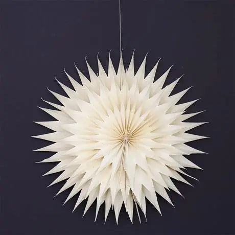 Julestjerne Frost i papir til ophæng | Hvid Ø47 cm Afroart