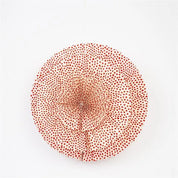 Julestjerne i papir til ophæng | Hvid med røde prikker Ø 36.5 cm Afroart