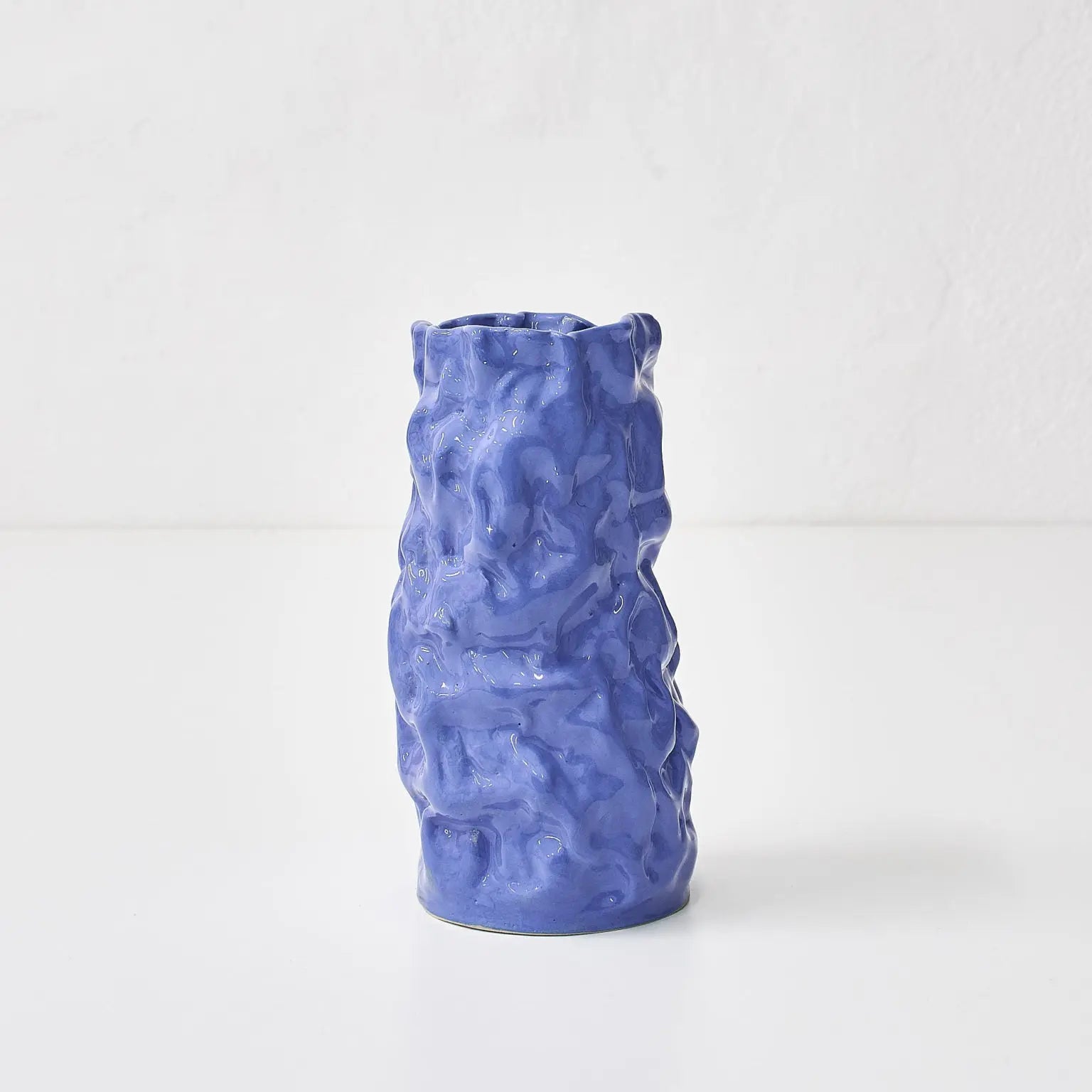 Krøllet vase | Blå H25cm Studio Hafnia