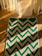Maison Bengal | Zigzag gulvtæppe i jute | Grøn/natur Maison Bengal