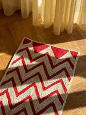 Maison Bengal | Zigzag gulvtæppe i jute | Rød/natur Maison Bengal