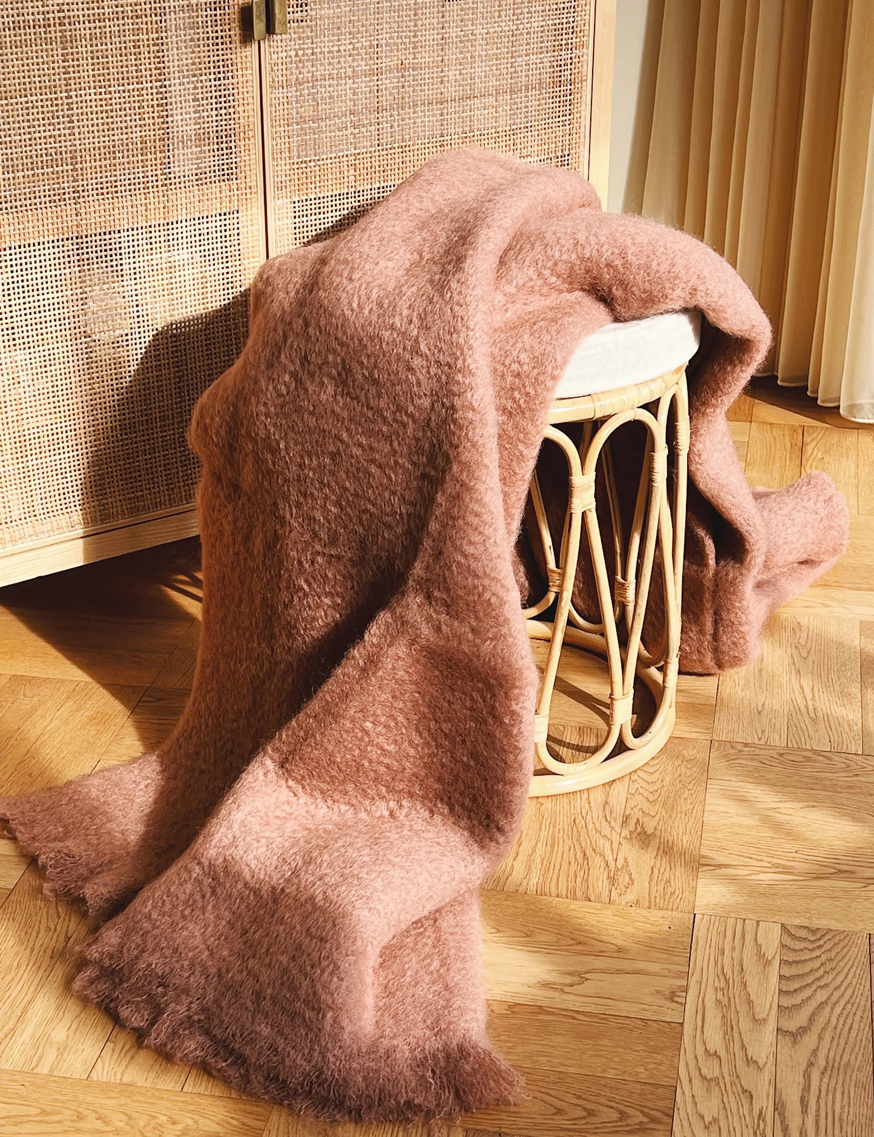 Mantas Ezcaray Mohair plaid 130 x 200 cm | Brændt rød Mantas Ezcaray