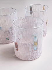 Murano Drikkeglas med flad bund | Pink Murano