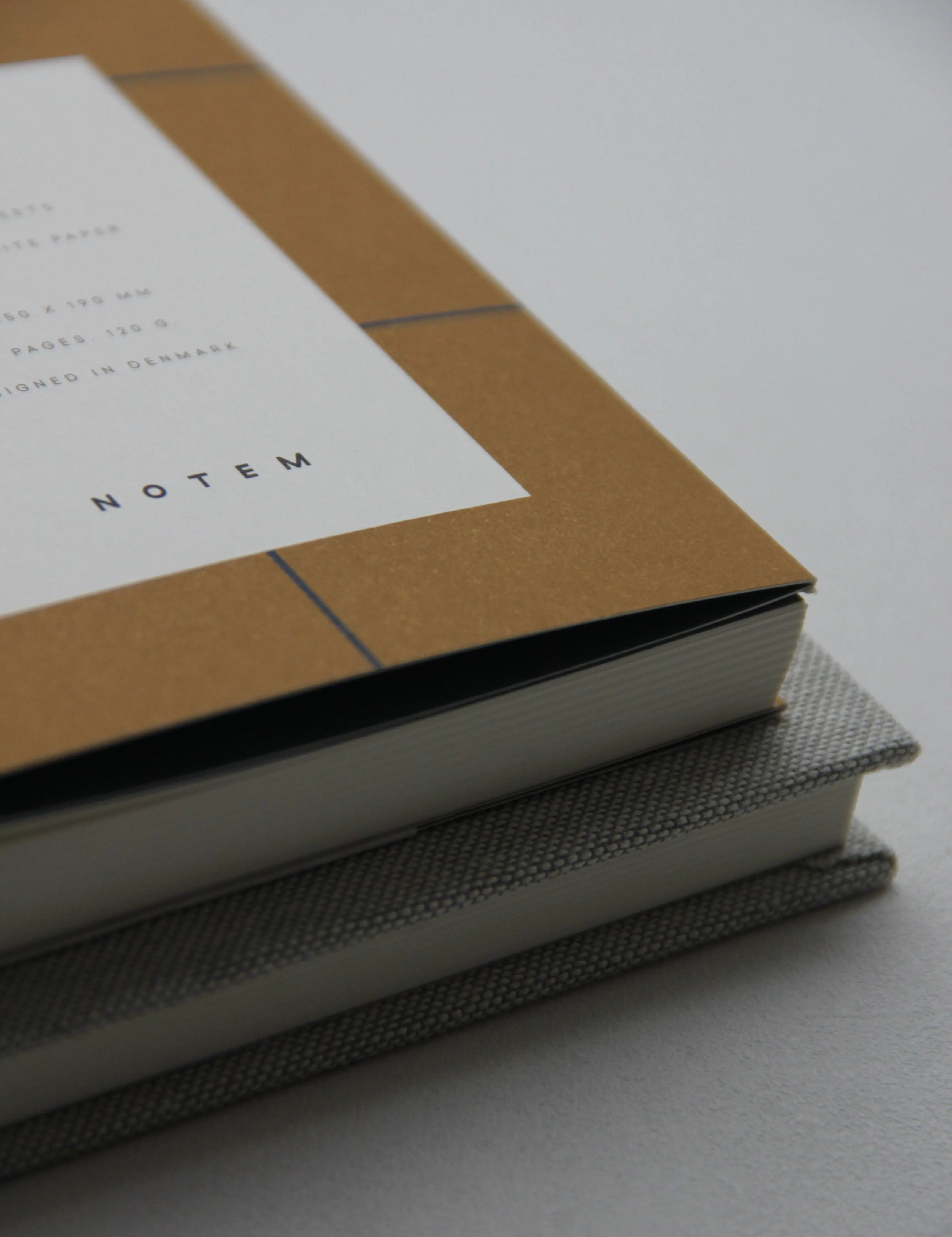 Notem studio, Uma notesbog flat lay, Softcover medium, Ochre Notem studio