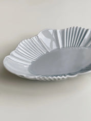 Pluie oval tallerken/fad | Lys grå Studio Hafnia