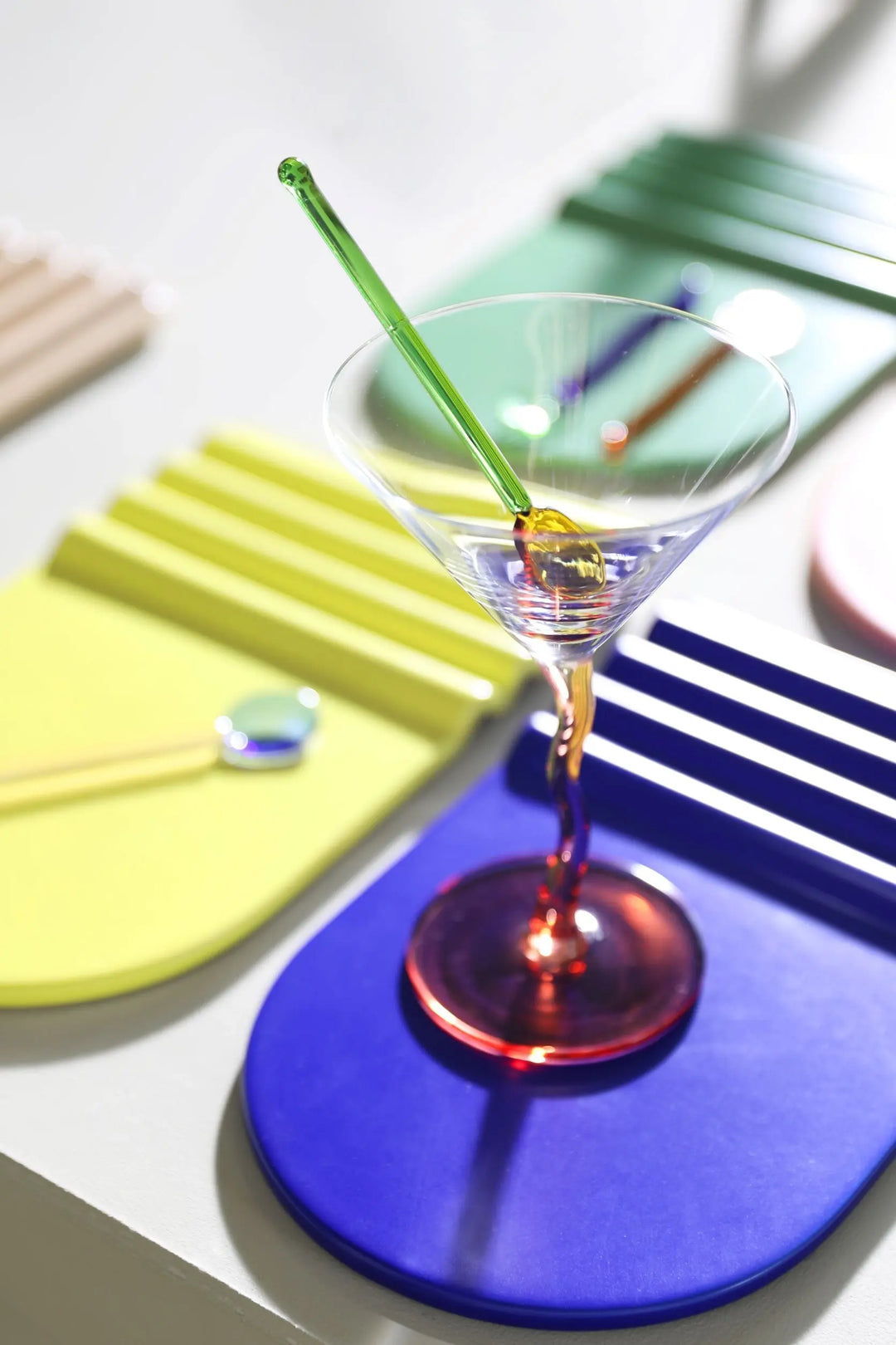 Spoon pin sæt i glas i 4 forskellige farver &klevering