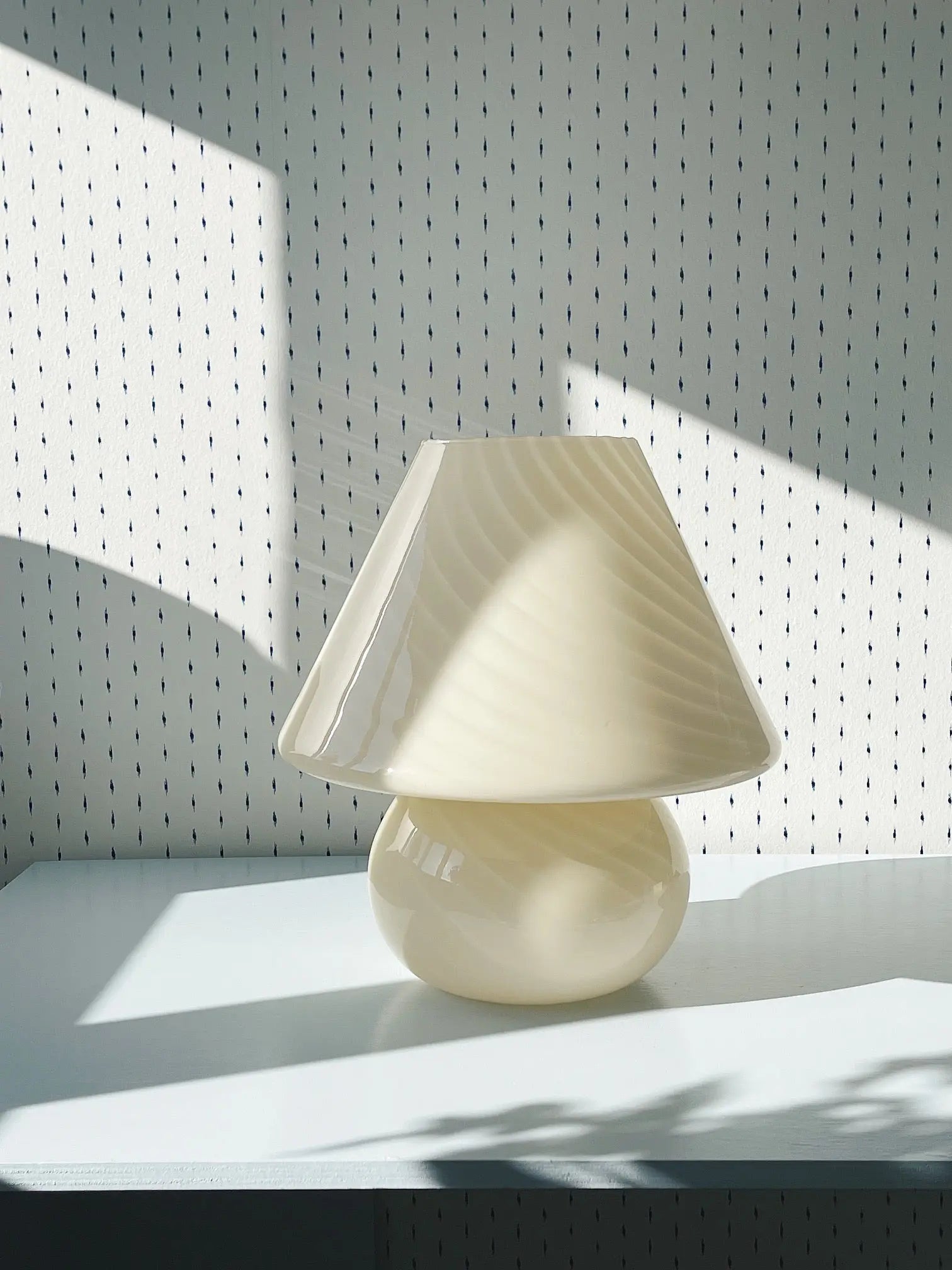 Vintage Murano Mushroom bordlampe | Gul, H40 cm Studio Hafnia