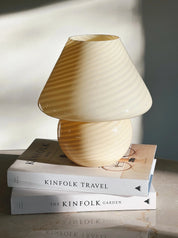 Vintage Murano Mushroom bordlampe | Lysegul/creme, H27 cm Studio Hafnia