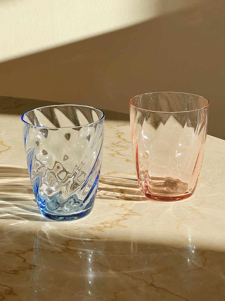 Zafferano - Torson vandglas | Rosa swirl - 2 stk. Zafferano