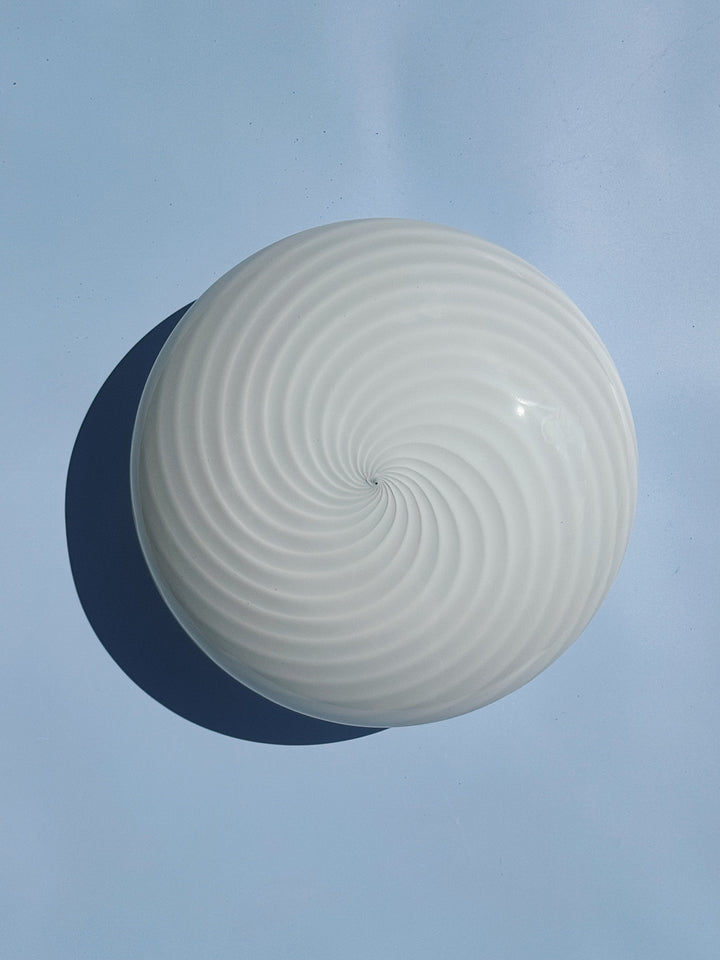 Vintage Murano Plafondlampe med Messingkant | Ø36 cm Studio Hafnia