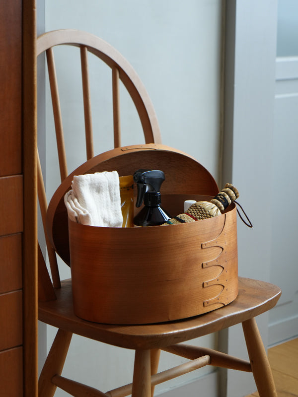 Shaker Oval Box L – large oval cherry wood box for storage in the home