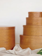 Shaker Round Box L – round cherry wood storage box by Homestead
