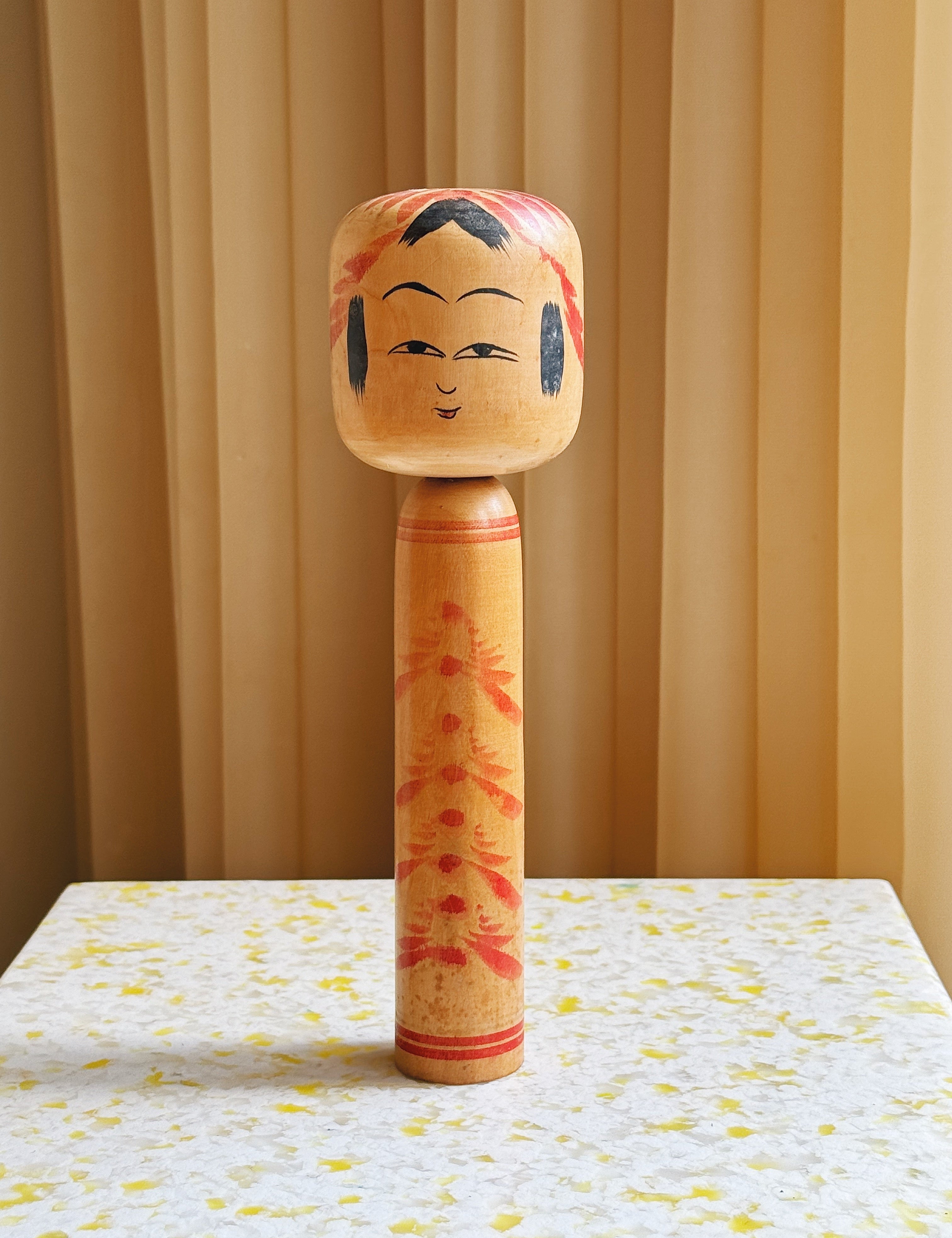 Vintage Kokeshi Dukke Nr. 187 fra Japan – Håndlavet | H24 cm Studio Hafnia
