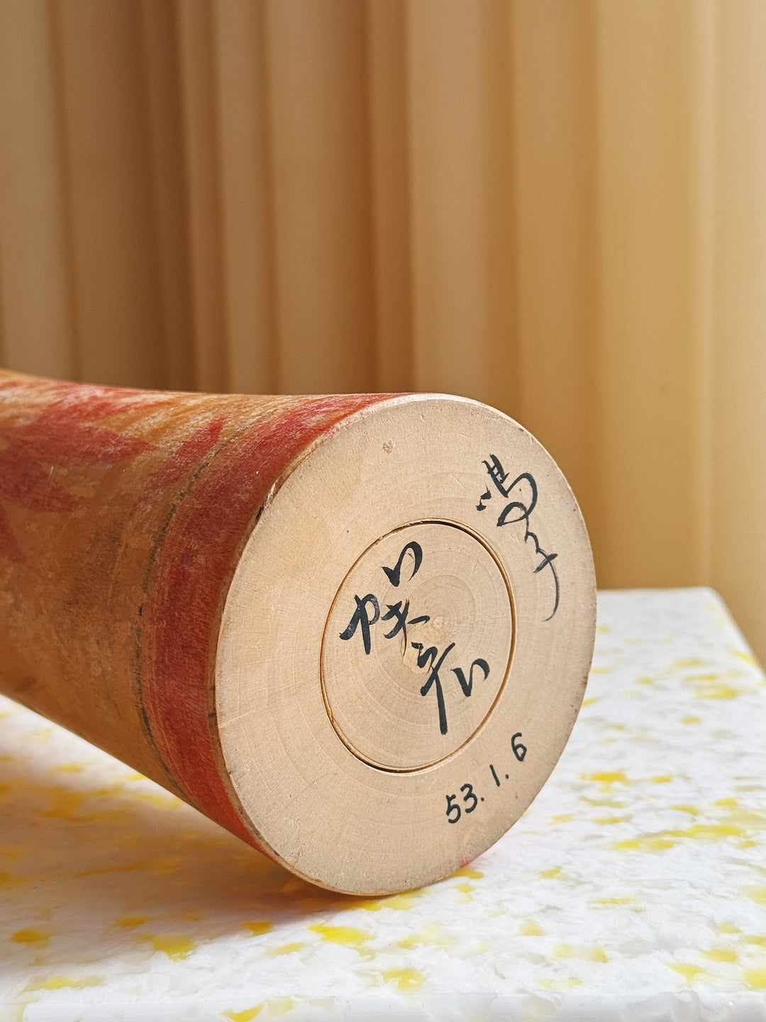 Vintage Kokeshi Dukke Nr. 216 fra Japan – Håndlavet | H36,5 cm Studio Hafnia