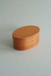 Shaker Oval Box S by Homestead – oval storage box in cherry wood, H8.3 × W21.6 × D14.6 cm